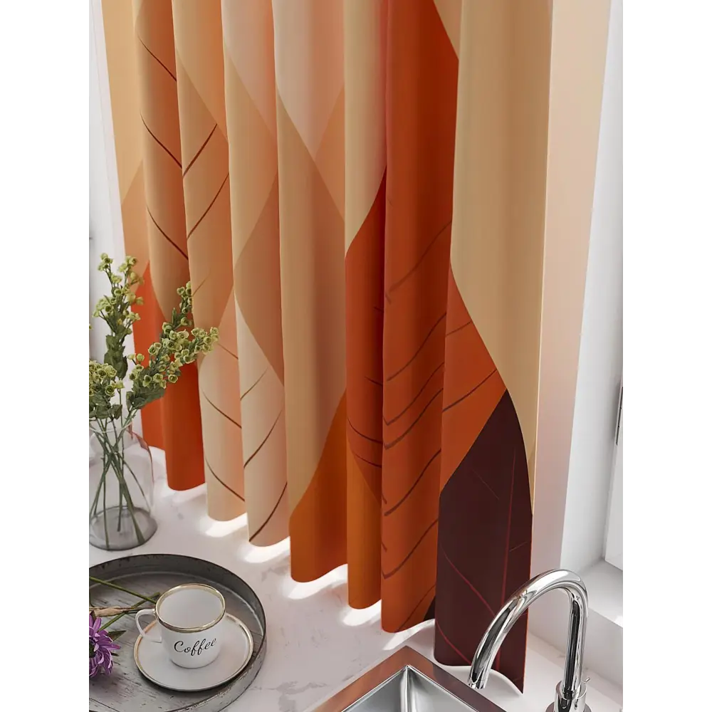 Фото 3 Комплект штор на шторной ленте Comfy Way Линомик - 98 150x170 см цвет оранжевый Фото 3 Комплект штор на шторной ленте Comfy Way Линомик - 98 150x170 см цвет оранжевый