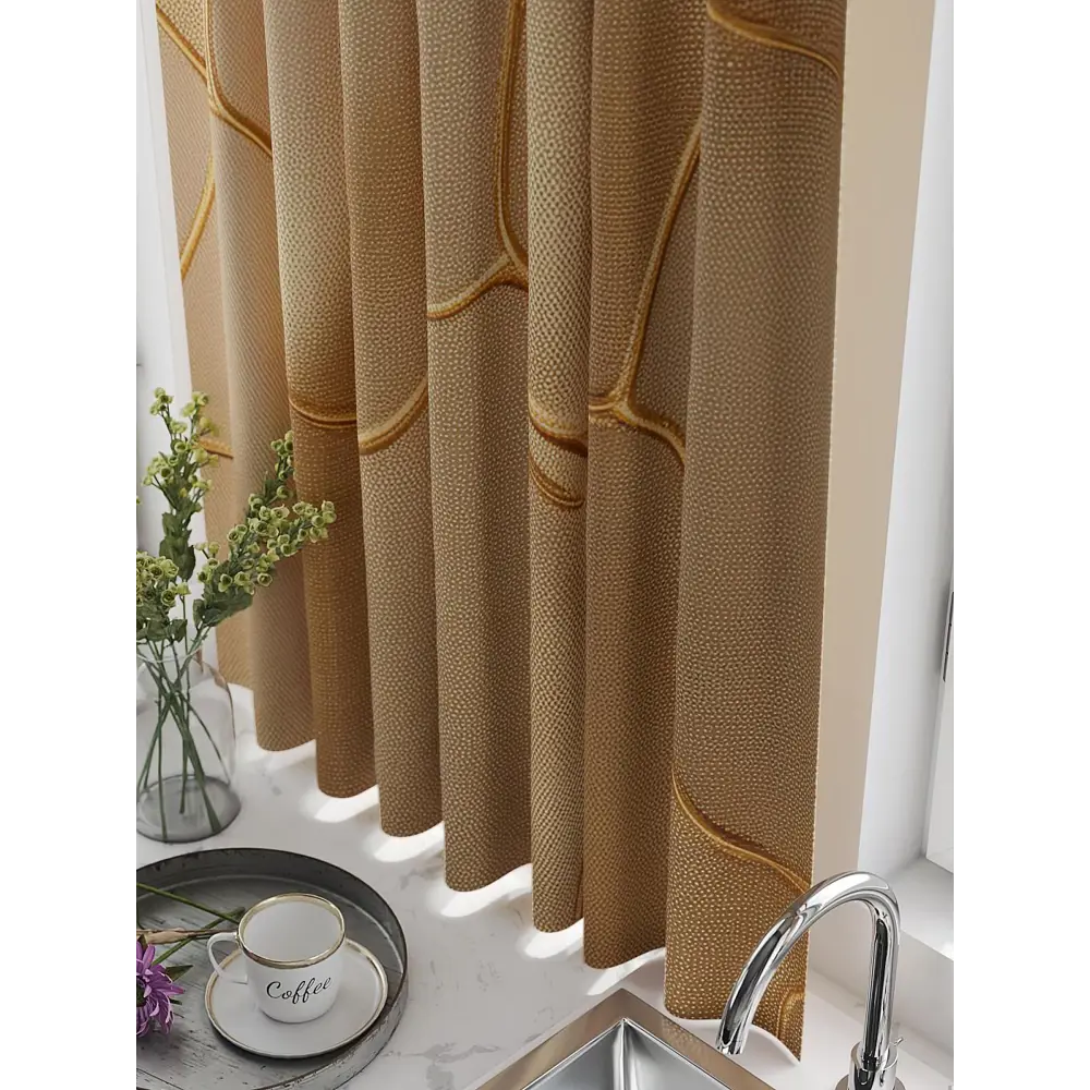 Фото 3 Комплект штор на шторной ленте Comfy Way Линомик - 81 150x170 см цвет бежевый Фото 3 Комплект штор на шторной ленте Comfy Way Линомик - 81 150x170 см цвет бежевый