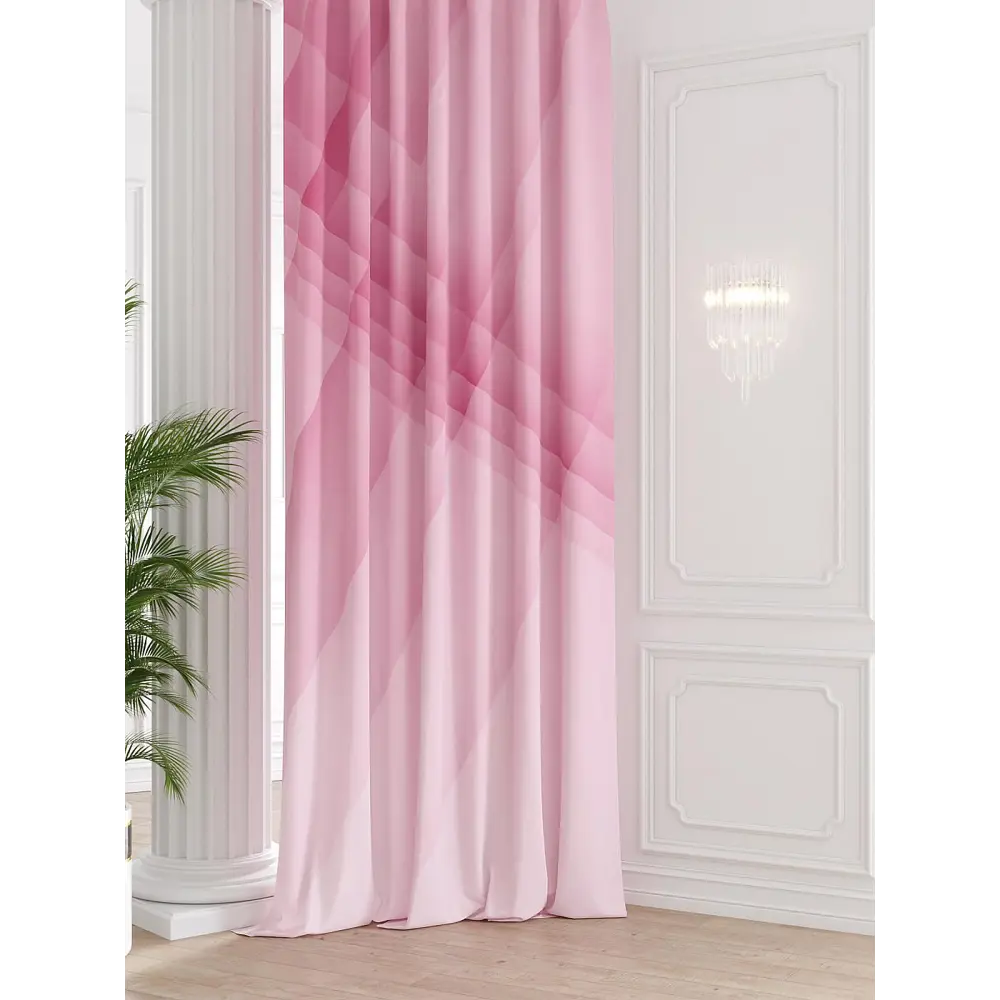 Фото Штора на шторной ленте Comfy Way Лорантис 150x250 см цвет розовый Фото Штора на шторной ленте Comfy Way Лорантис 150x250 см цвет розовый