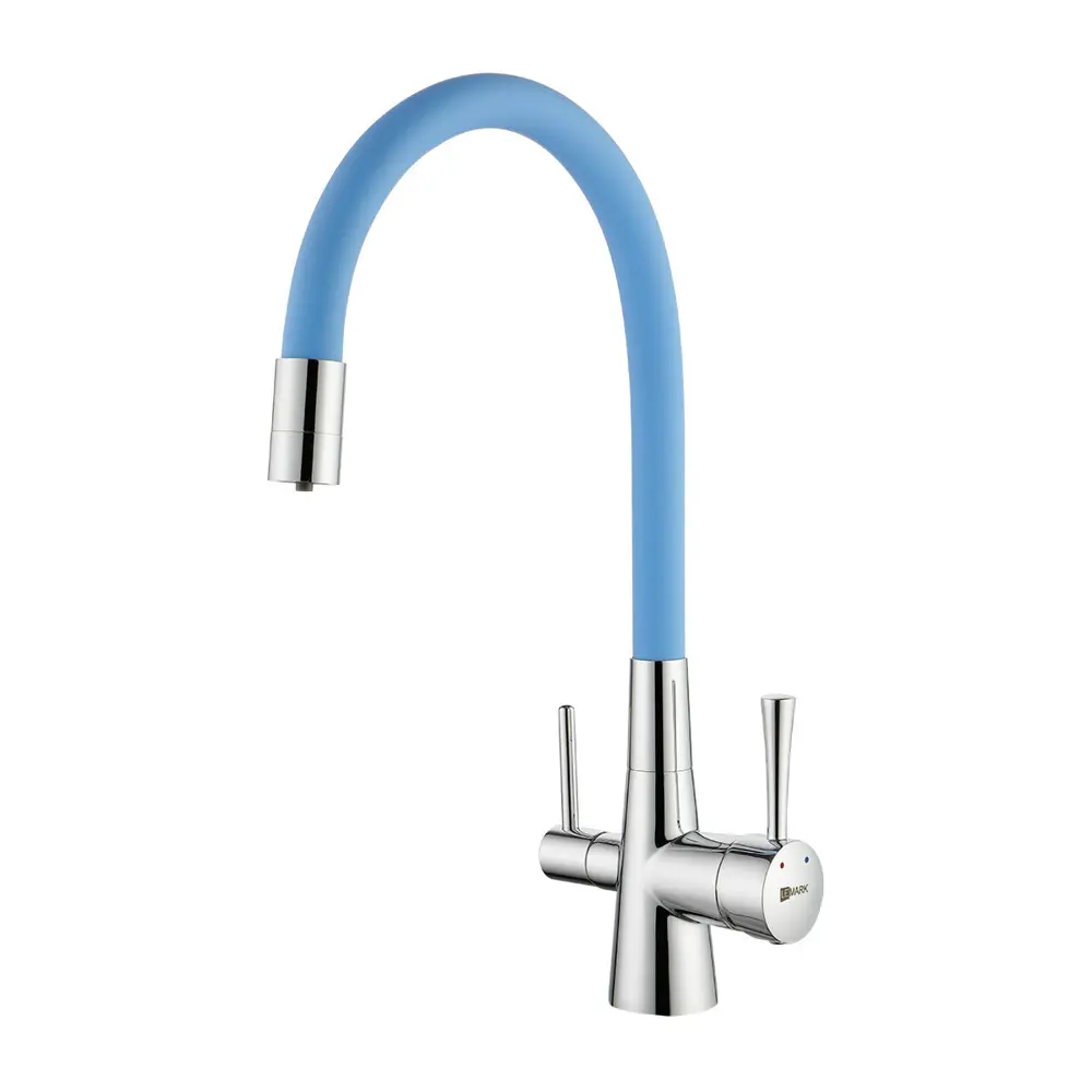 Фото Смеситель для кухни Lemark Lm3075C-Skyblue с подключением к фильтру с питьевой водой цвет хром/голубой Фото Смеситель для кухни Lemark Lm3075C-Skyblue с подключением к фильтру с питьевой водой цвет хром/голубой