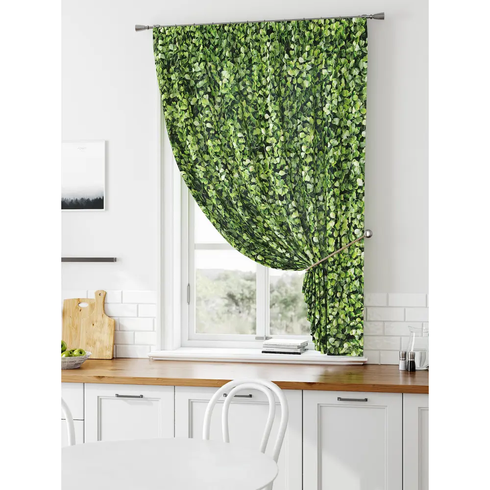 Фото Штора на ленте Comfy Way Лимират габардин 150x160 см цвет зеленый CW935036 Фото Штора на ленте Comfy Way Лимират габардин 150x160 см цвет зеленый CW935036
