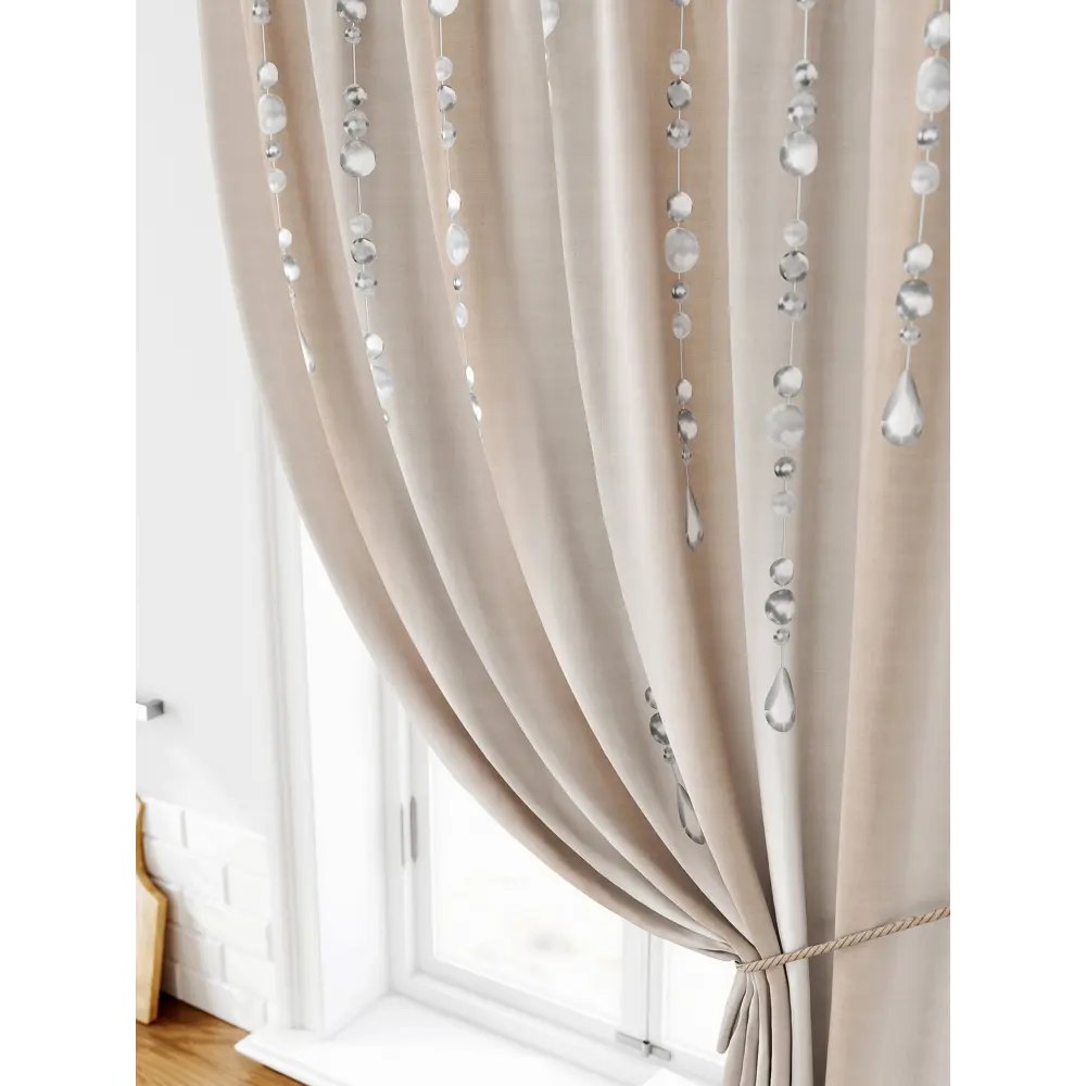 Фото 3 Штора на ленте Comfy Way Лимират габардин 150x160 см цвет серый CW935064 Фото 3 Штора на ленте Comfy Way Лимират габардин 150x160 см цвет серый CW935064