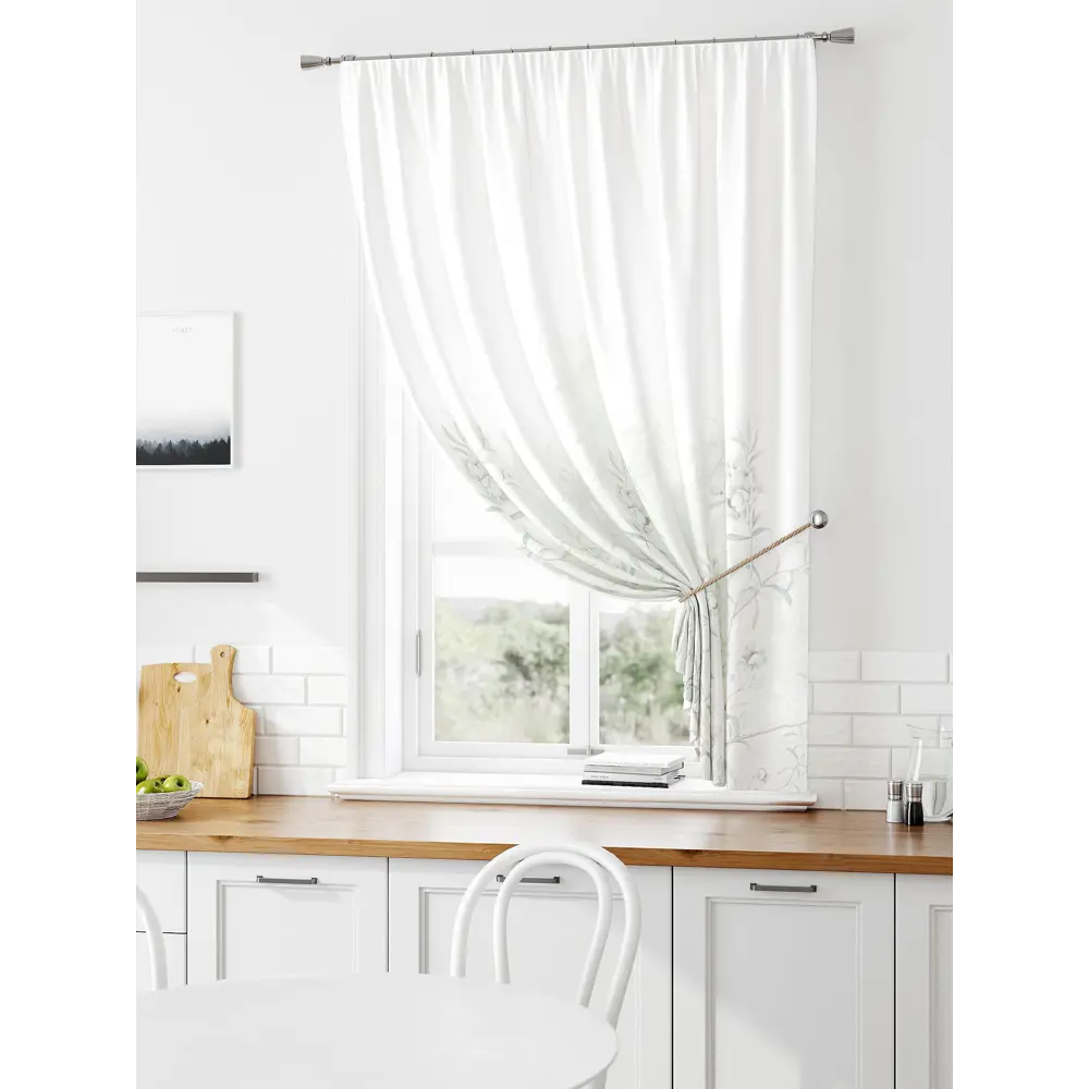 Фото Штора на ленте Comfy Way Лимират габардин 150x160 см цвет белый CW935084