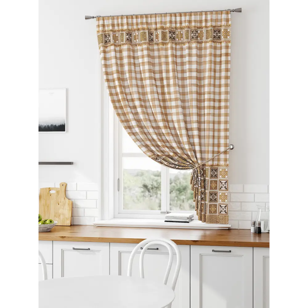 Фото Штора на ленте Comfy Way Лимират габардин 150x160 см цвет коричневый CW935104