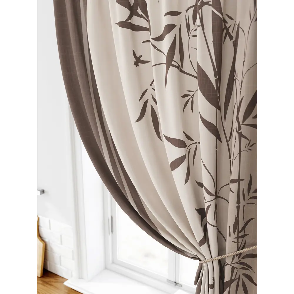 Фото 3 Штора на ленте Comfy Way Лимират габардин 150x160 см цвет коричневый CW935126 Фото 3 Штора на ленте Comfy Way Лимират габардин 150x160 см цвет коричневый CW935126