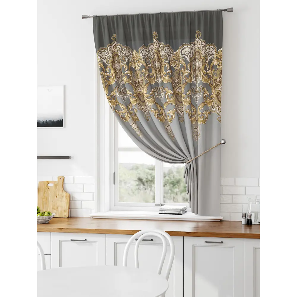 Фото Штора на ленте Comfy Way Лимират габардин 150x160 см цвет серый CW935133