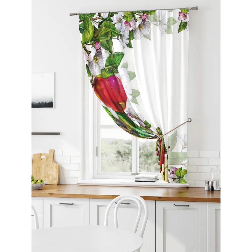 Фото Штора на ленте Comfy Way Лимират габардин 150x160 см цвет красный CW935139