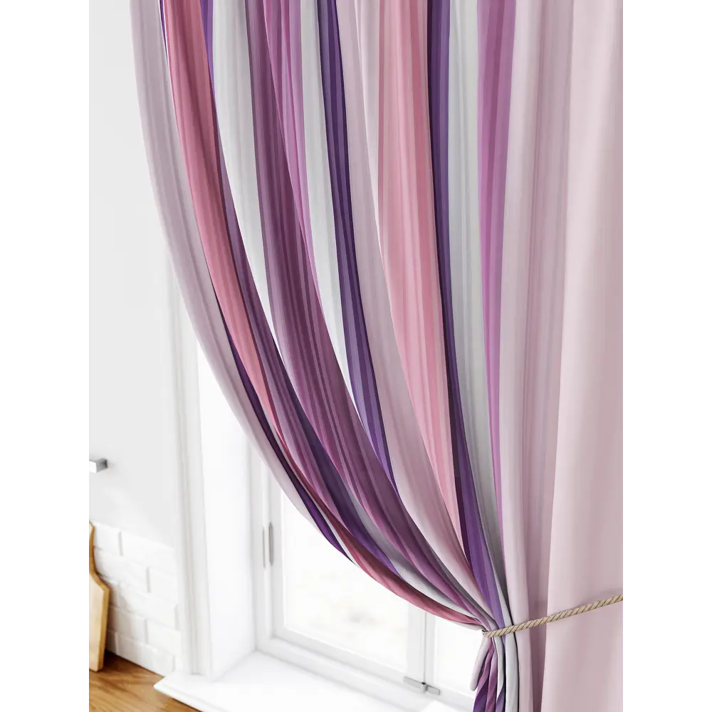 Фото 3 Штора на ленте Comfy Way Лимират габардин 150x160 см цвет розовый CW935167