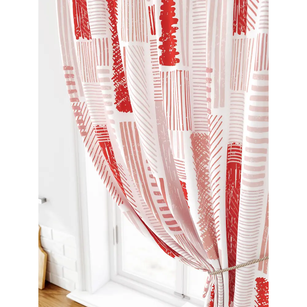 Фото 3 Штора на ленте Comfy Way Лимират габардин 150x160 см цвет красный CW935210