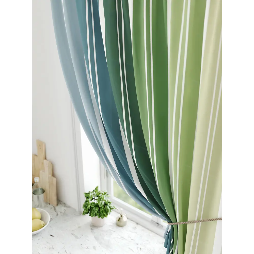 Фото 3 Штора на ленте Comfy Way Ролтин габардин 150x170 см цвет зеленый CW936091