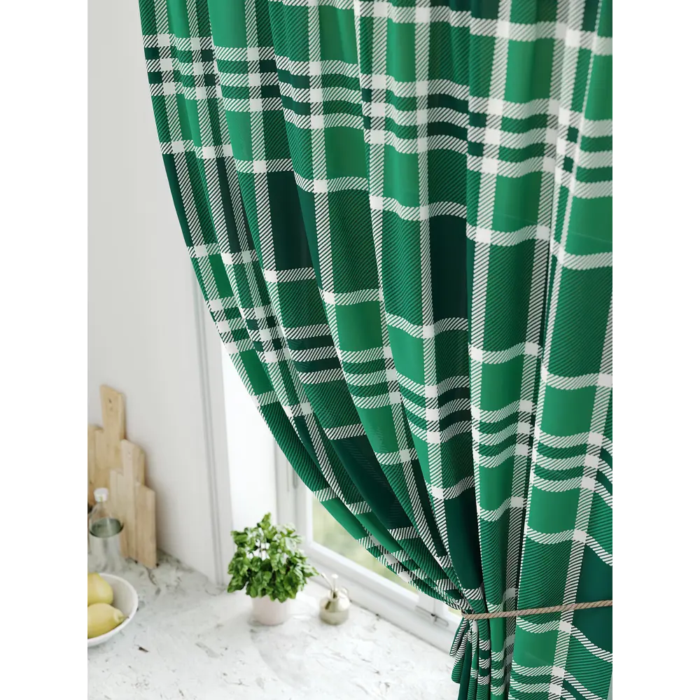 Фото 3 Штора на ленте Comfy Way Ролтин габардин 150x170 см цвет зеленый CW936096