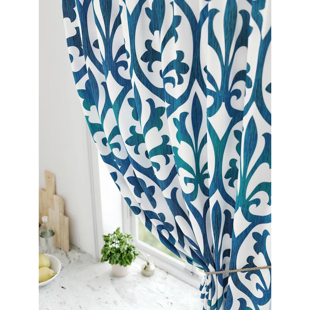 Фото 3 Штора на ленте Comfy Way Ролтин габардин 150x170 см цвет бирюзовый CW936129