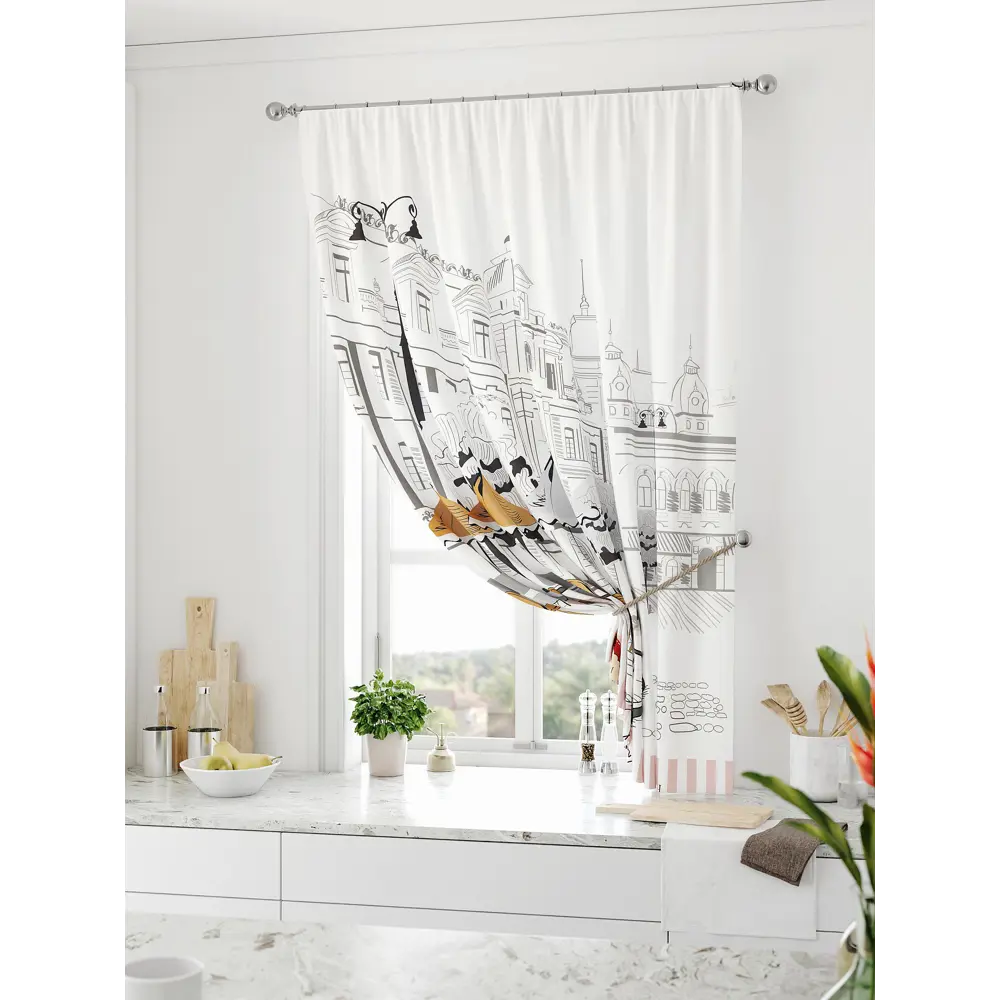 Фото Штора на ленте Comfy Way Ролтин габардин 150x170 см цвет серый CW936170