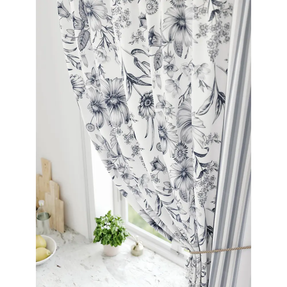 Фото 3 Штора на ленте Comfy Way Ролтин габардин 150x170 см цвет серый CW936208