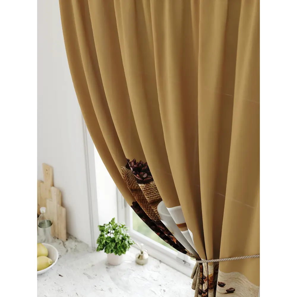 Фото 3 Штора на ленте Comfy Way Ролтин габардин 150x170 см цвет коричневый CW936212 Фото 3 Штора на ленте Comfy Way Ролтин габардин 150x170 см цвет коричневый CW936212