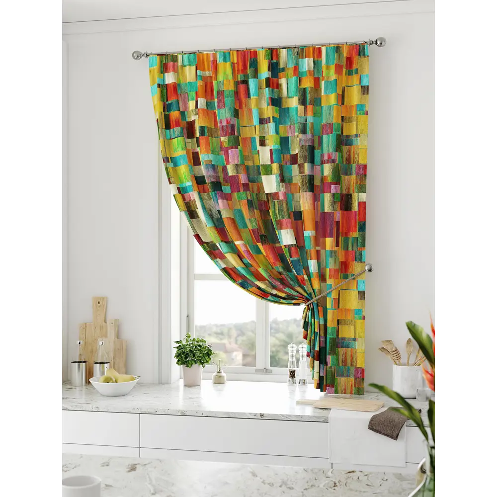 Фото Штора на ленте Comfy Way Ролтин габардин 150x170 см цвет зеленый CW936230