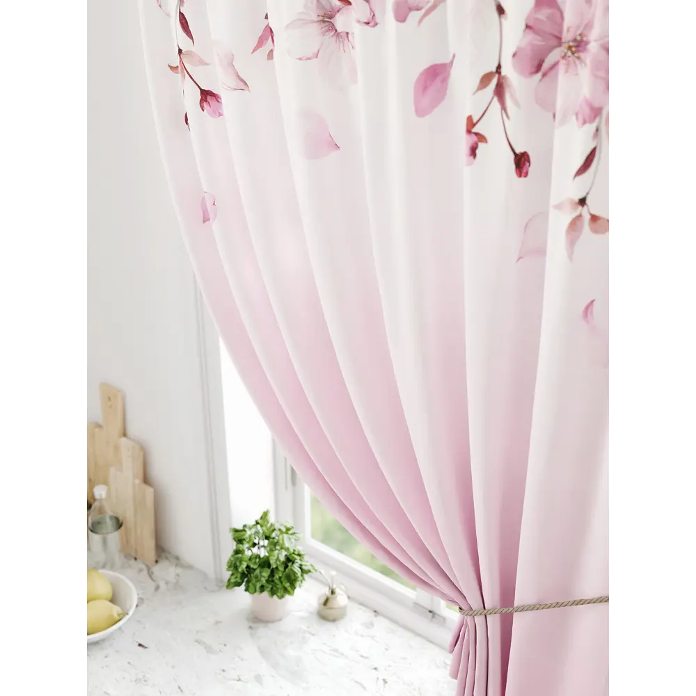 Фото 3 Штора на ленте Comfy Way Ролтин габардин 150x170 см цвет розовый CW936229