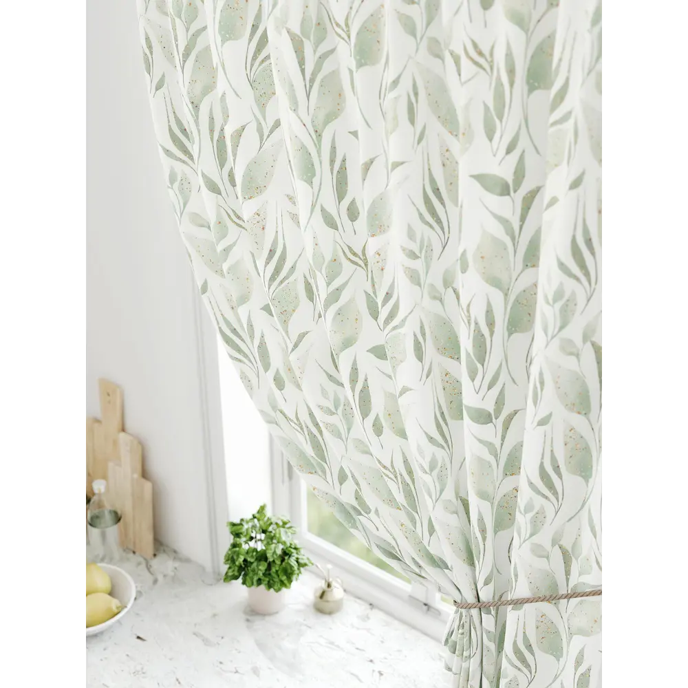 Фото 3 Штора на ленте Comfy Way Ролтин габардин 150x170 см цвет зеленый CW936009