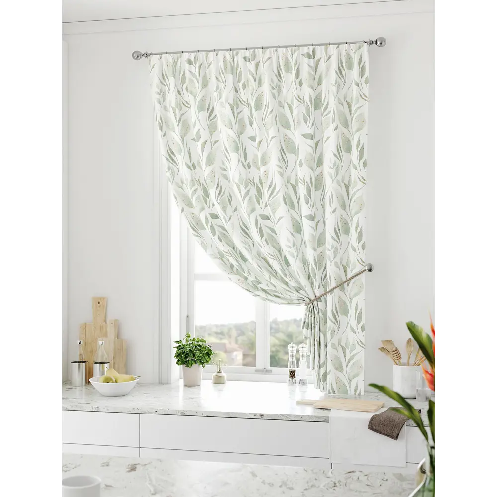 Фото Штора на ленте Comfy Way Ролтин габардин 150x170 см цвет зеленый CW936009