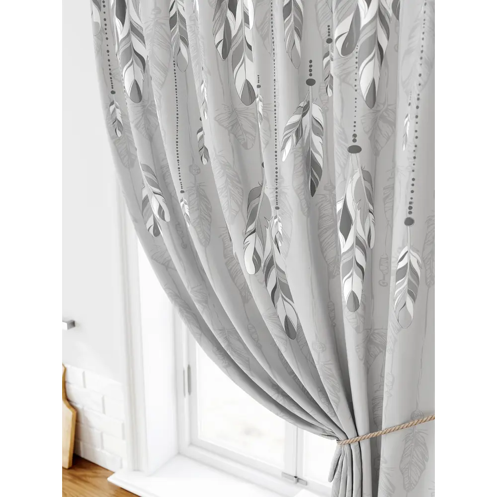 Фото 3 Штора на ленте Comfy Way Лимират габардин 150x160 см цвет серый CW935090 Фото 3 Штора на ленте Comfy Way Лимират габардин 150x160 см цвет серый CW935090
