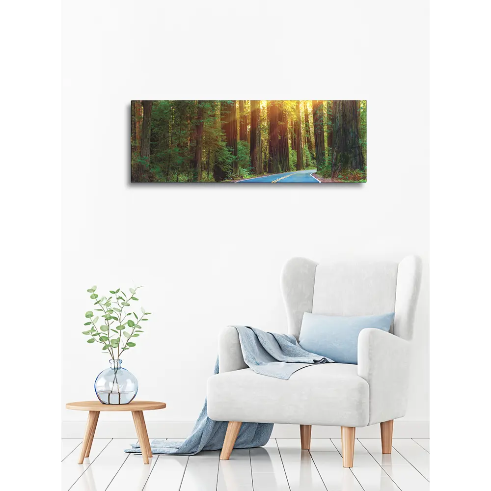 Фото 2 Картина без рамки Postermarket Дорога в лесу 33x95 см Фото 2 Картина без рамки Postermarket Дорога в лесу 33x95 см