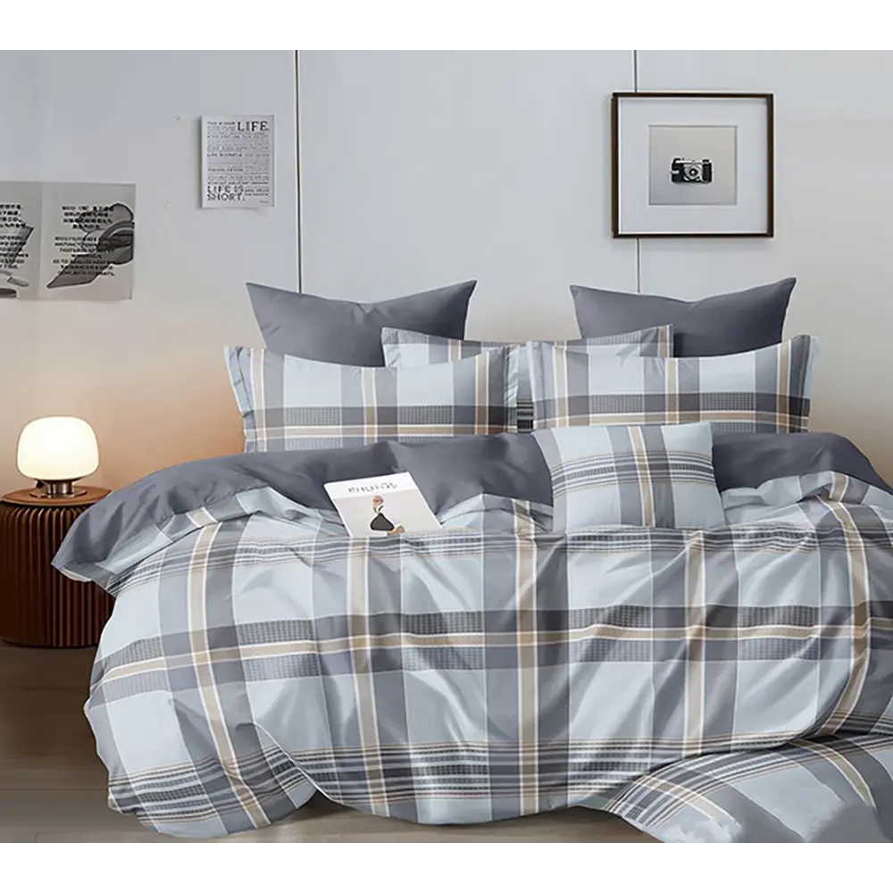 Фото Комплект постельного белья Home mercury Густав поплин 2-спальный наволочки 50x70- 4 шт цвет серый Фото Комплект постельного белья Home mercury Густав поплин 2-спальный наволочки 50x70- 4 шт цвет серый