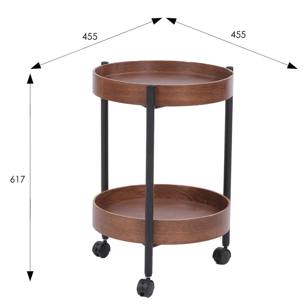 Фото 5 Журнальный столик круглый Мебелик 45.50x61.70 см цвет коричневый