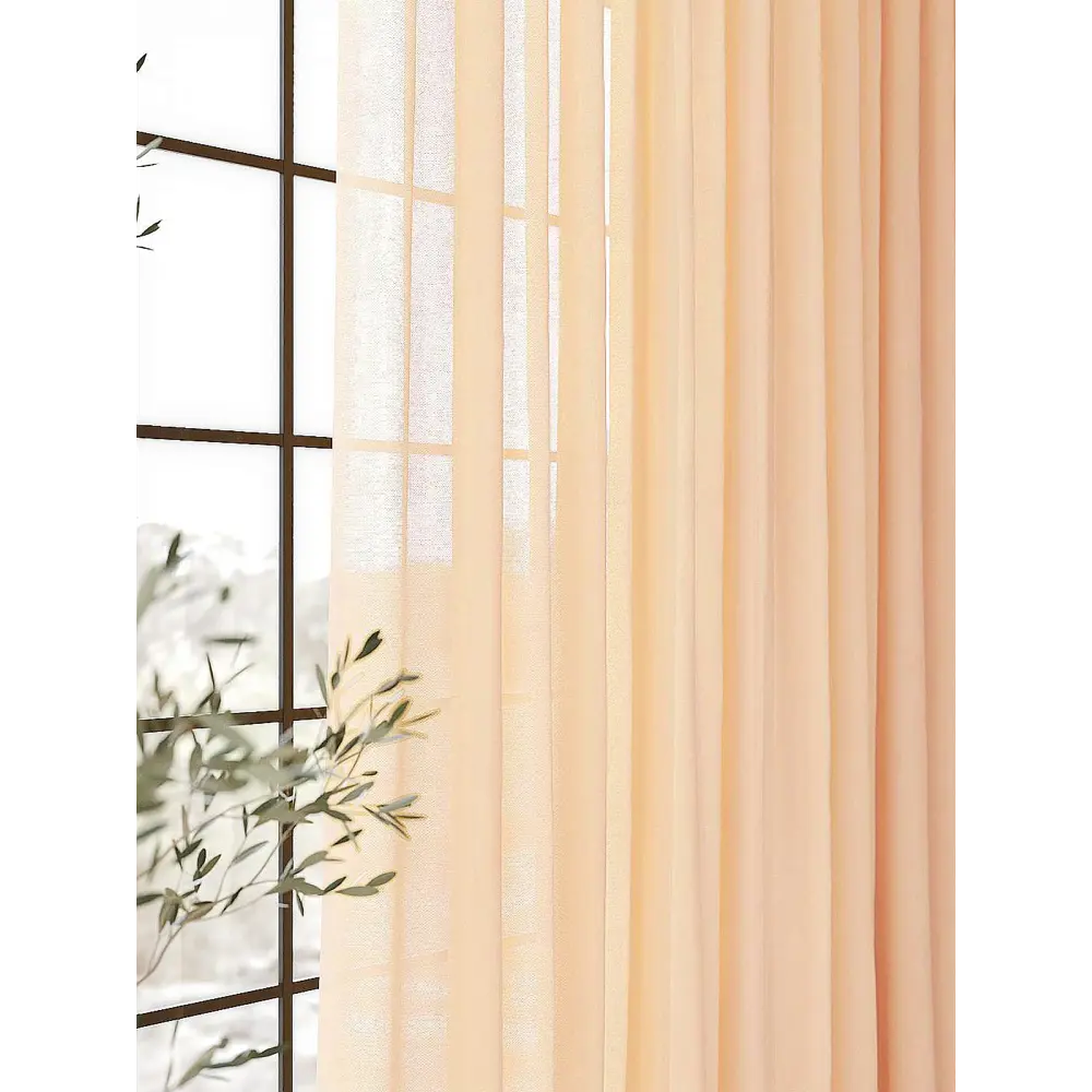 Фото 5 Тюль на ленте At Home Вита 150x280 см вуаль цвет золотой AA122885