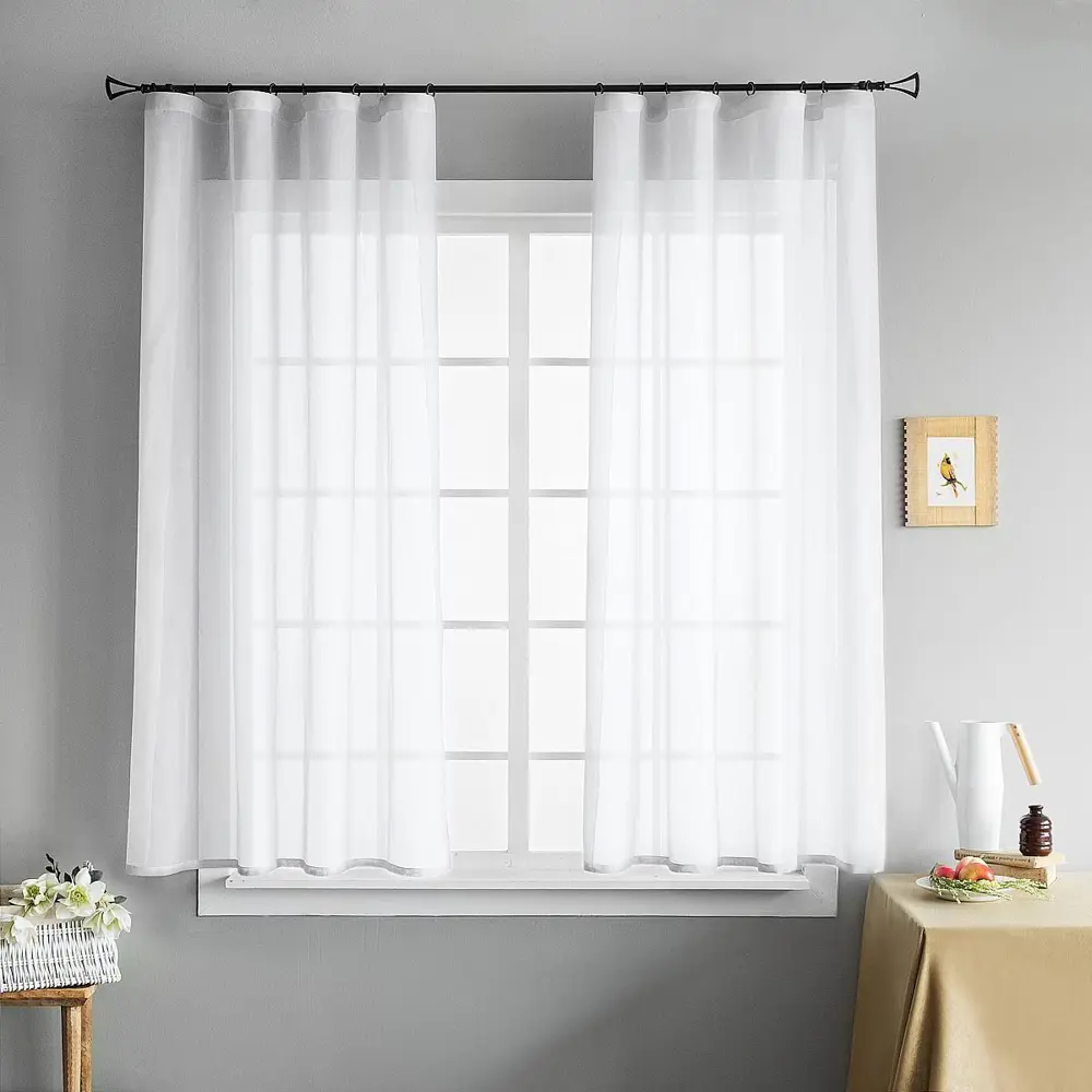 Фото 2 Комплект штор на ленте At Home Шелби 145x175 см вуаль цвет белый AT204533 Фото 2 Комплект штор на ленте At Home Шелби 145x175 см вуаль цвет белый AT204533