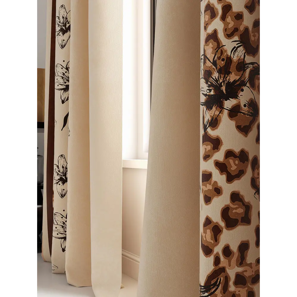 Фото 3 Комплект штор на ленте At Home Минаривис 150x250 см репс цвет коричневый AA986164 Фото 3 Комплект штор на ленте At Home Минаривис 150x250 см репс цвет коричневый AA986164