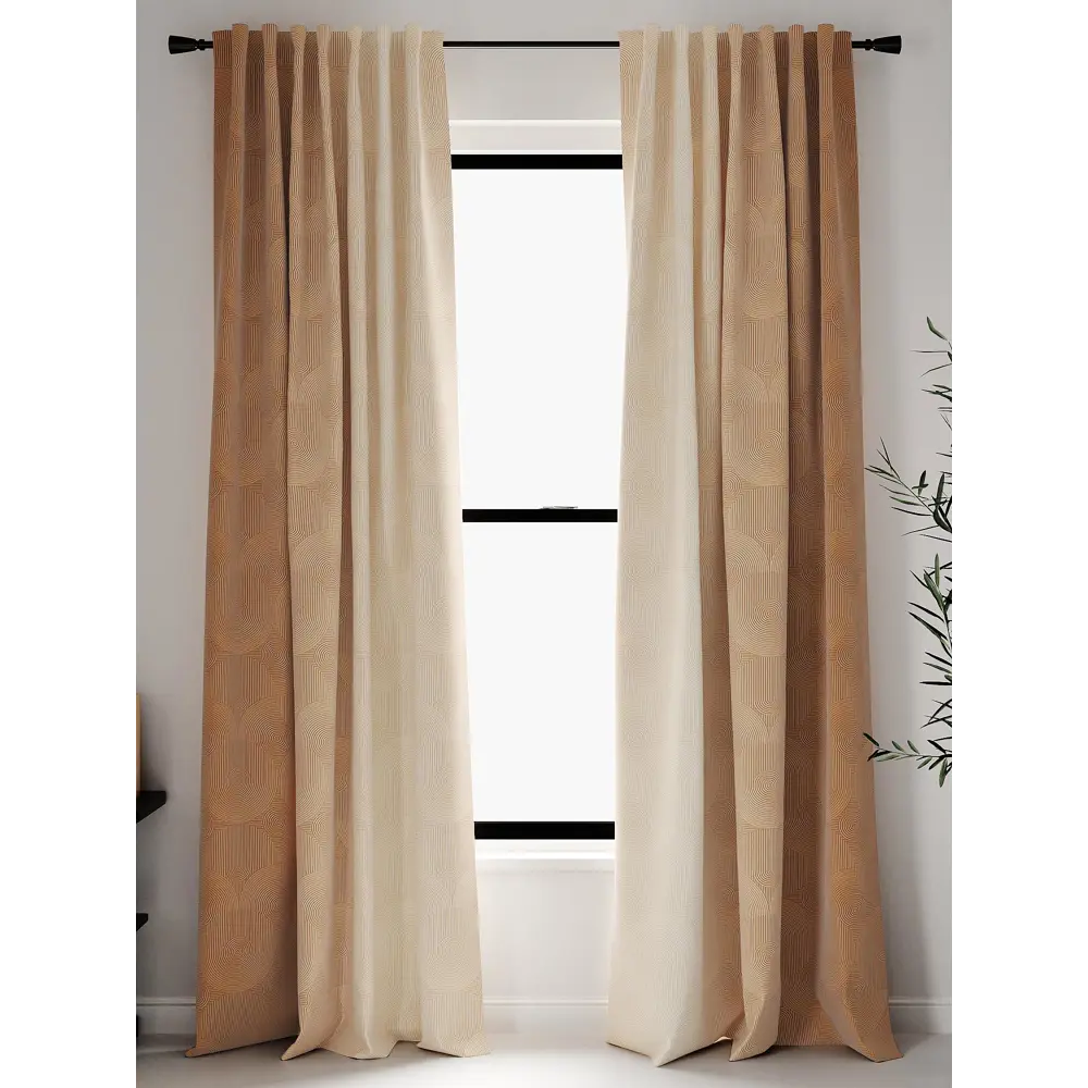 Фото 4 Комплект штор на ленте At Home Ленимар 150x250 см репс цвет коричневый AA986154