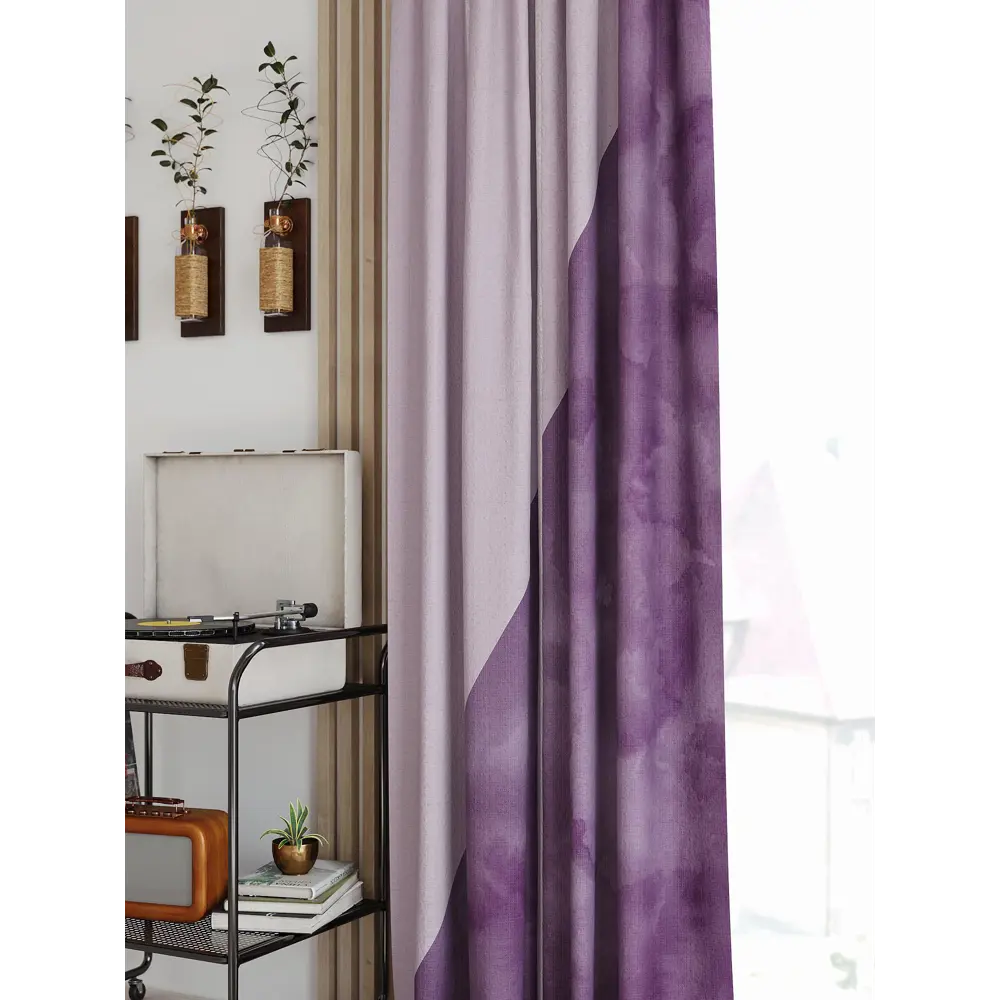 Фото 2 Комплект штор на ленте At Home Мифантис 150x250 см репс цвет фиолетовый/розовый AA544083 Фото 2 Комплект штор на ленте At Home Мифантис 150x250 см репс цвет фиолетовый/розовый AA544083