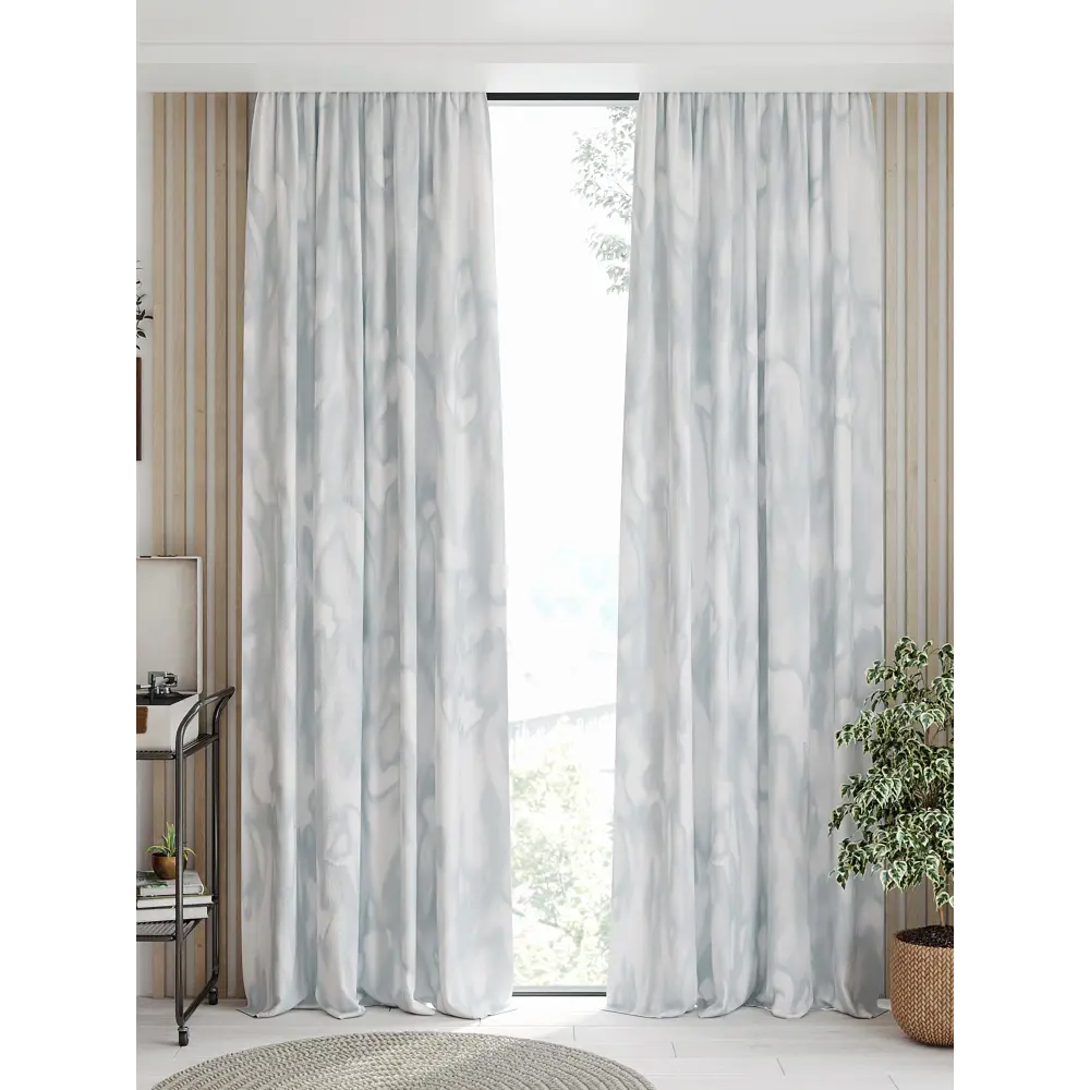 Фото Комплект штор на ленте At Home Манелис 150x250 см репс цвет белый AA544061