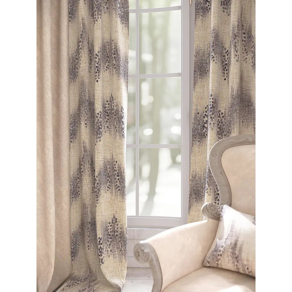 Фото 3 Комплект штор на ленте At Home Ромокрис 220x280 см репс цвет фиолетовый AA541050