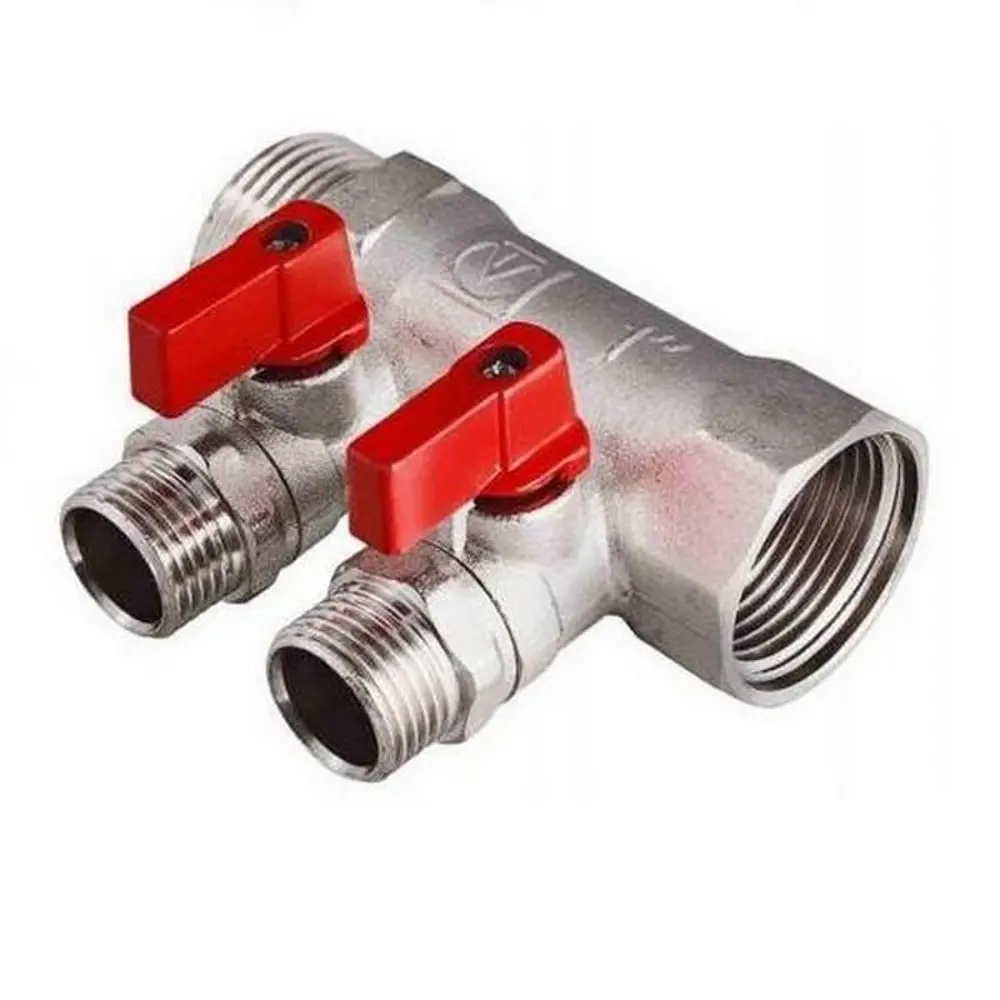 Фото Коллектор резьбовой Aqualink с шаровыми кранами FM 3/4"x3/4"x1/2"x2 Фото Коллектор резьбовой Aqualink с шаровыми кранами FM 3/4"x3/4"x1/2"x2