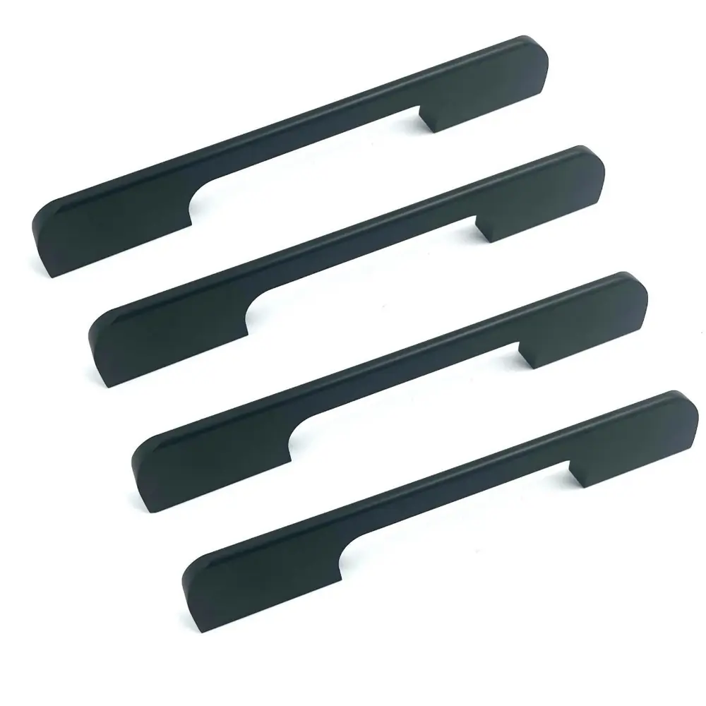 Фото Мебельная ручка-скоба 96 мм скоба матовый черный 4 шт. Фото Мебельная ручка-скоба 96 мм скоба матовый черный 4 шт.