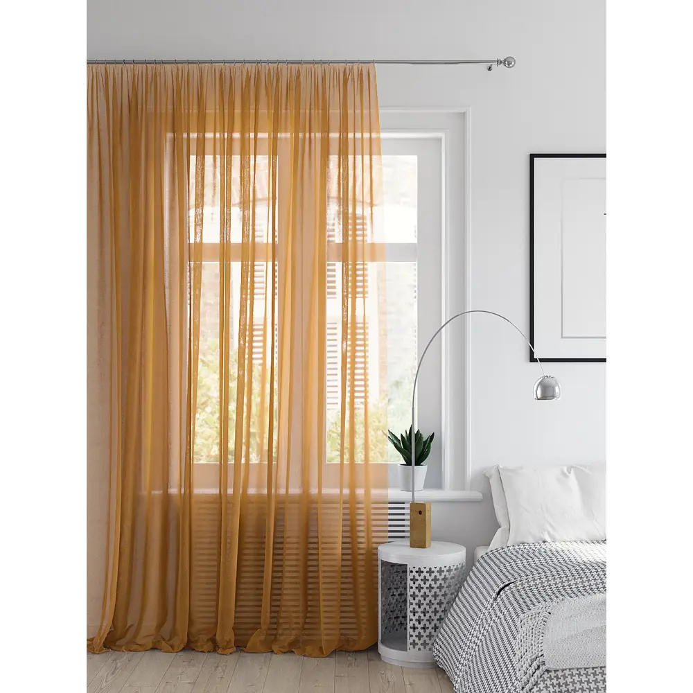 Фото 2 Тюль на ленте вуаль At Home Антоин 400x290 см цвет бежевый/желтый AA123508 Фото 2 Тюль на ленте вуаль At Home Антоин 400x290 см цвет бежевый/желтый AA123508