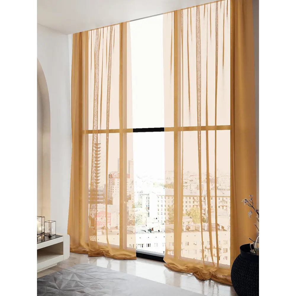 Фото 2 Тюль на ленте вуаль At Home Алвис 150x250 см цвет коричневый AA125005 Фото 2 Тюль на ленте вуаль At Home Алвис 150x250 см цвет коричневый AA125005