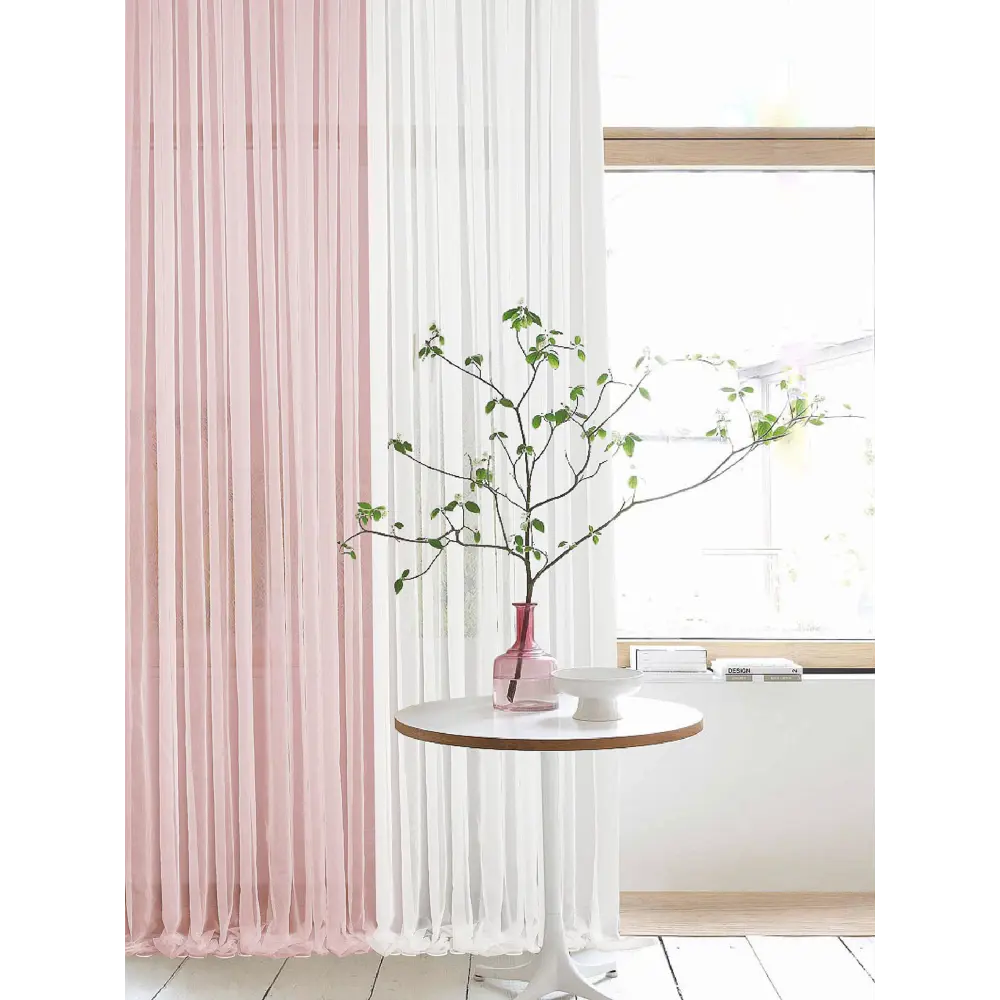 Фото 2 Тюль на ленте вуаль At Home Тануш 300x270 см цвет розовый AA123268 Фото 2 Тюль на ленте вуаль At Home Тануш 300x270 см цвет розовый AA123268