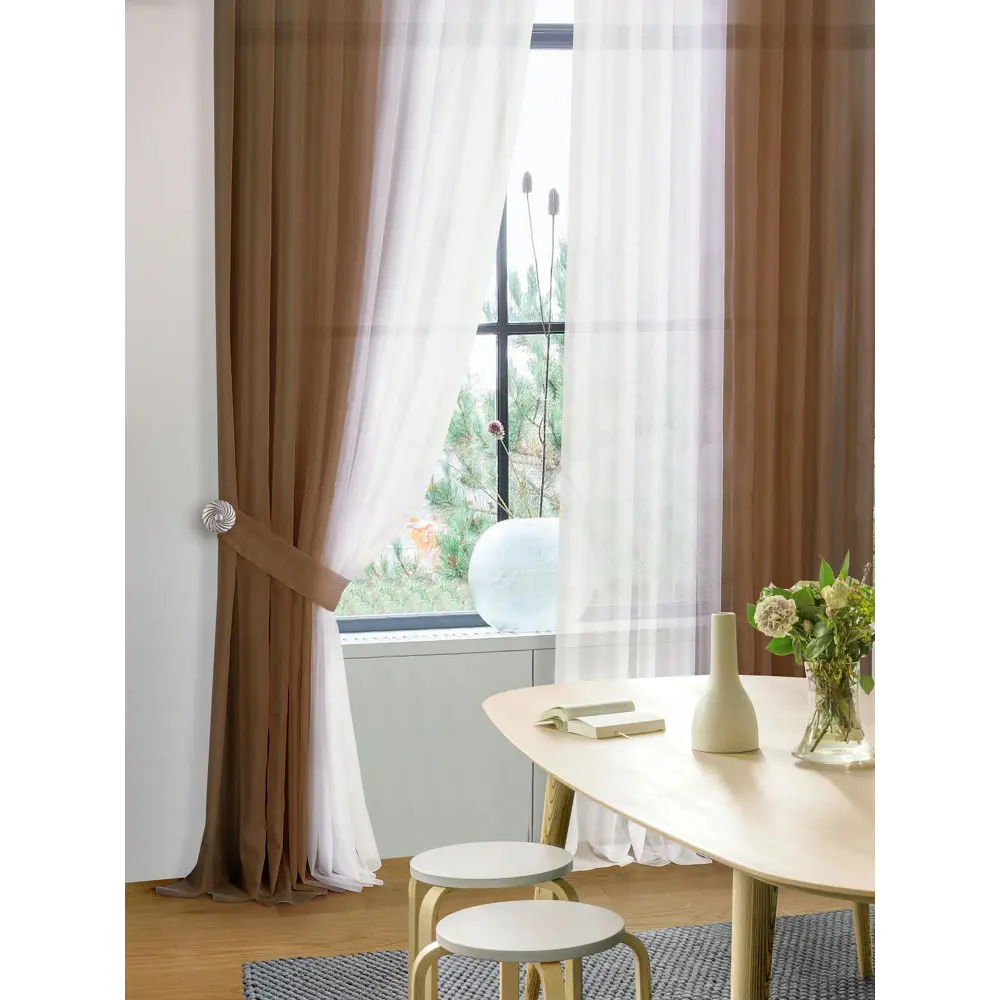 Фото 2 Тюль на ленте вуаль At Home Шатун 300x270 см цвет белый AA206157 Фото 2 Тюль на ленте вуаль At Home Шатун 300x270 см цвет белый AA206157