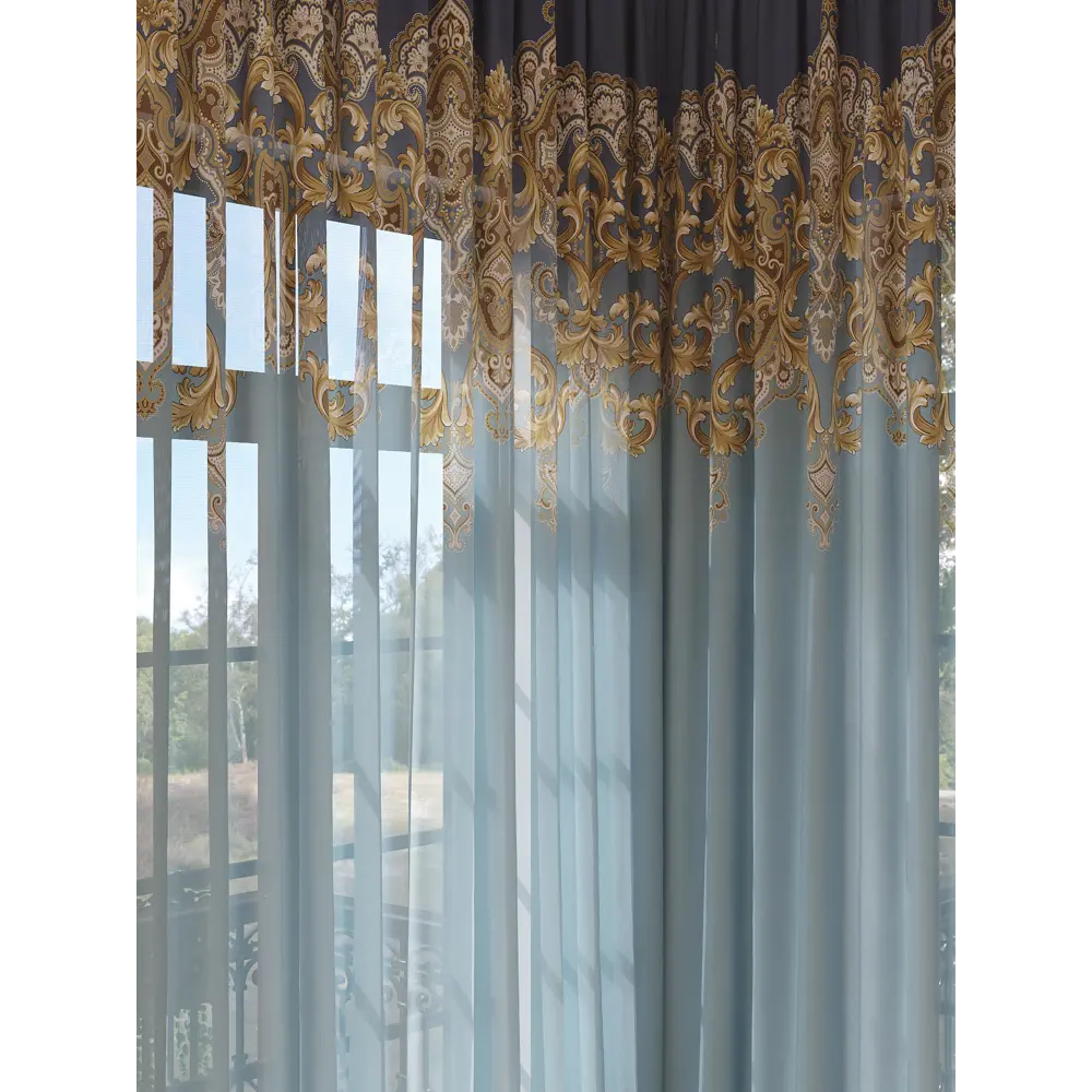 Фото 2 Тюль на ленте вуаль At Home Ременрол 150x280 см цвет золотой AA974241