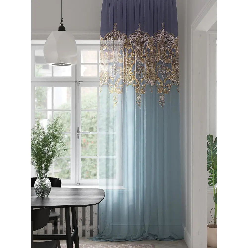 Фото Тюль на ленте вуаль At Home Ременрол 150x280 см цвет золотой AA974241