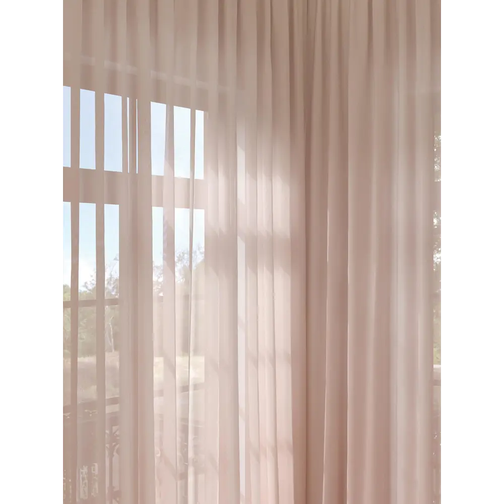 Фото 2 Тюль на ленте вуаль At Home Хэнфорст 150x280 см цвет бежевый AA974340