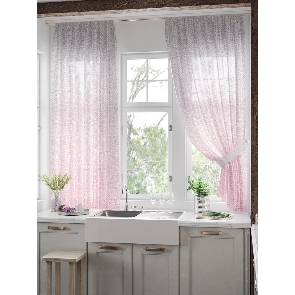 Фото 3 Тюль на ленте вуаль At Home Лерсентос 150x180 см цвет белый AA930665 Фото 3 Тюль на ленте вуаль At Home Лерсентос 150x180 см цвет белый AA930665
