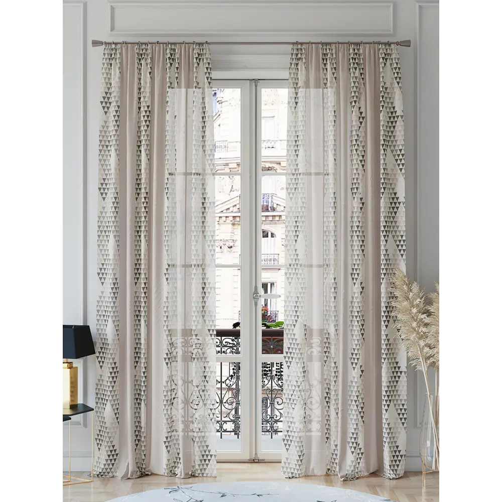 Фото 2 Тюль на ленте вуаль At Home Ногривел 150x260 см цвет серебристый/белый/серый/черный AA542168 Фото 2 Тюль на ленте вуаль At Home Ногривел 150x260 см цвет серебристый/белый/серый/черный AA542168