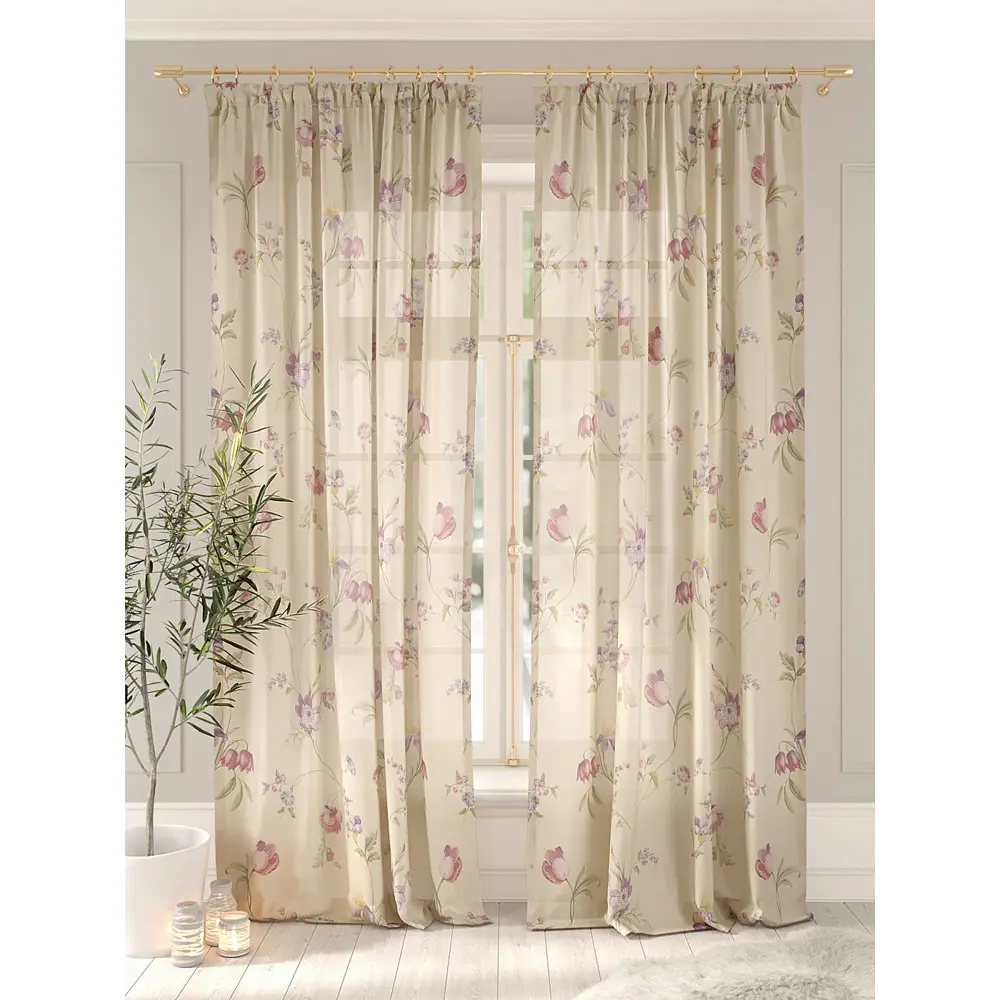 Фото 2 Тюль на ленте вуаль At Home Мартельн 150x260 см цвет разноцветный AA970196 Фото 2 Тюль на ленте вуаль At Home Мартельн 150x260 см цвет разноцветный AA970196