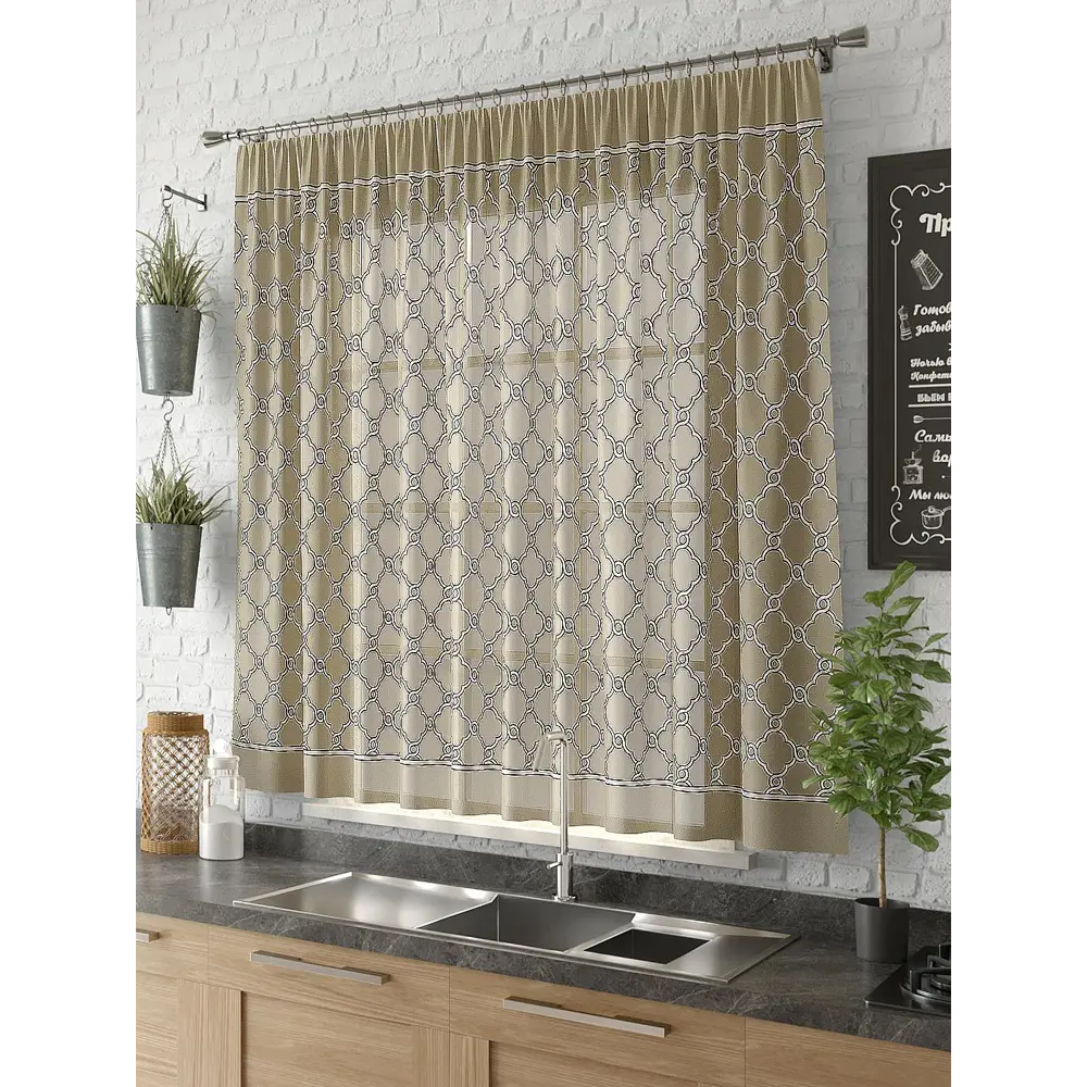 Фото Тюль на ленте вуаль At Home Нейбис 300x150 см цвет белый AA533489 Фото Тюль на ленте вуаль At Home Нейбис 300x150 см цвет белый AA533489