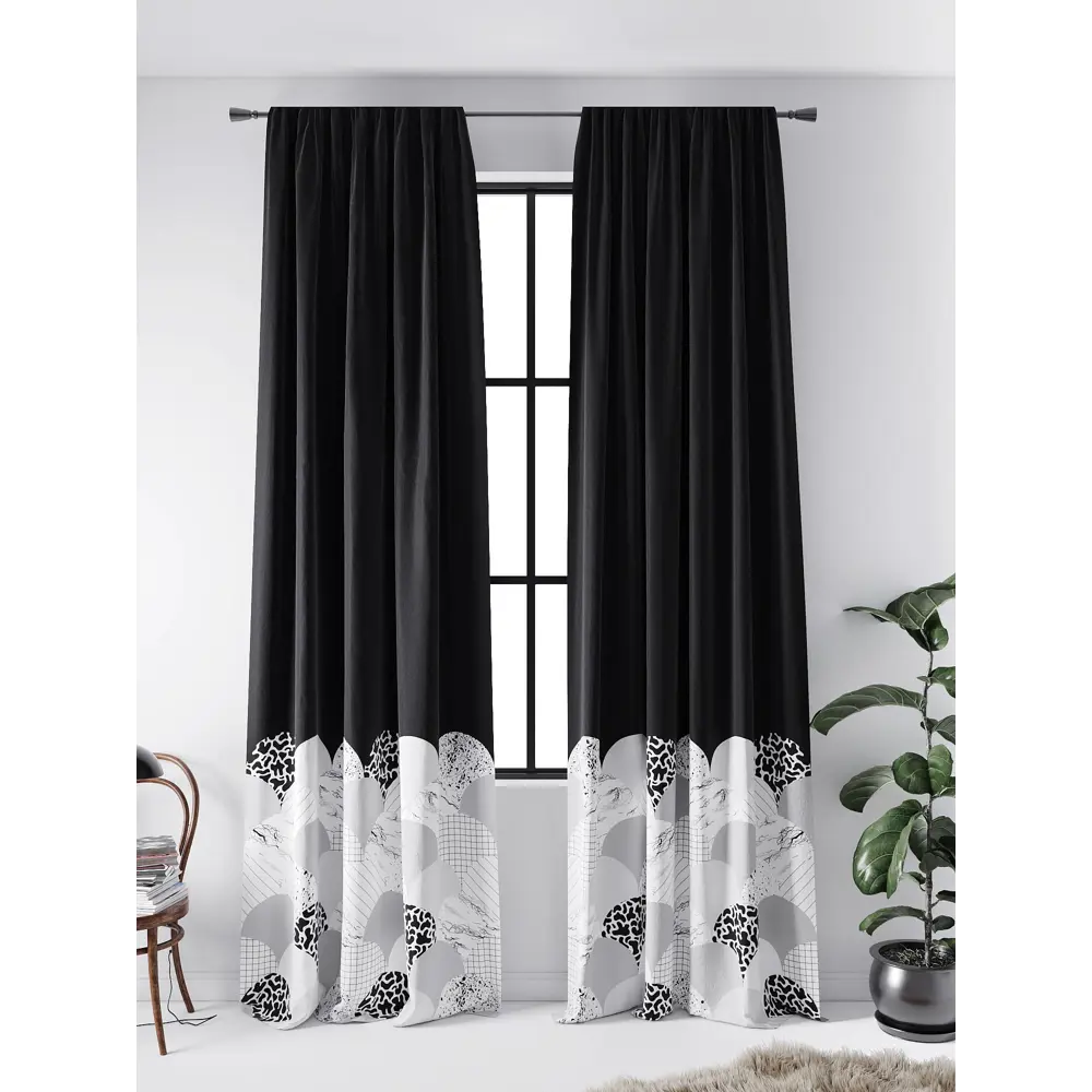 Фото Комплект штор на ленте габардин At Home Рехенвис 150x280 см цвет белый AA543043