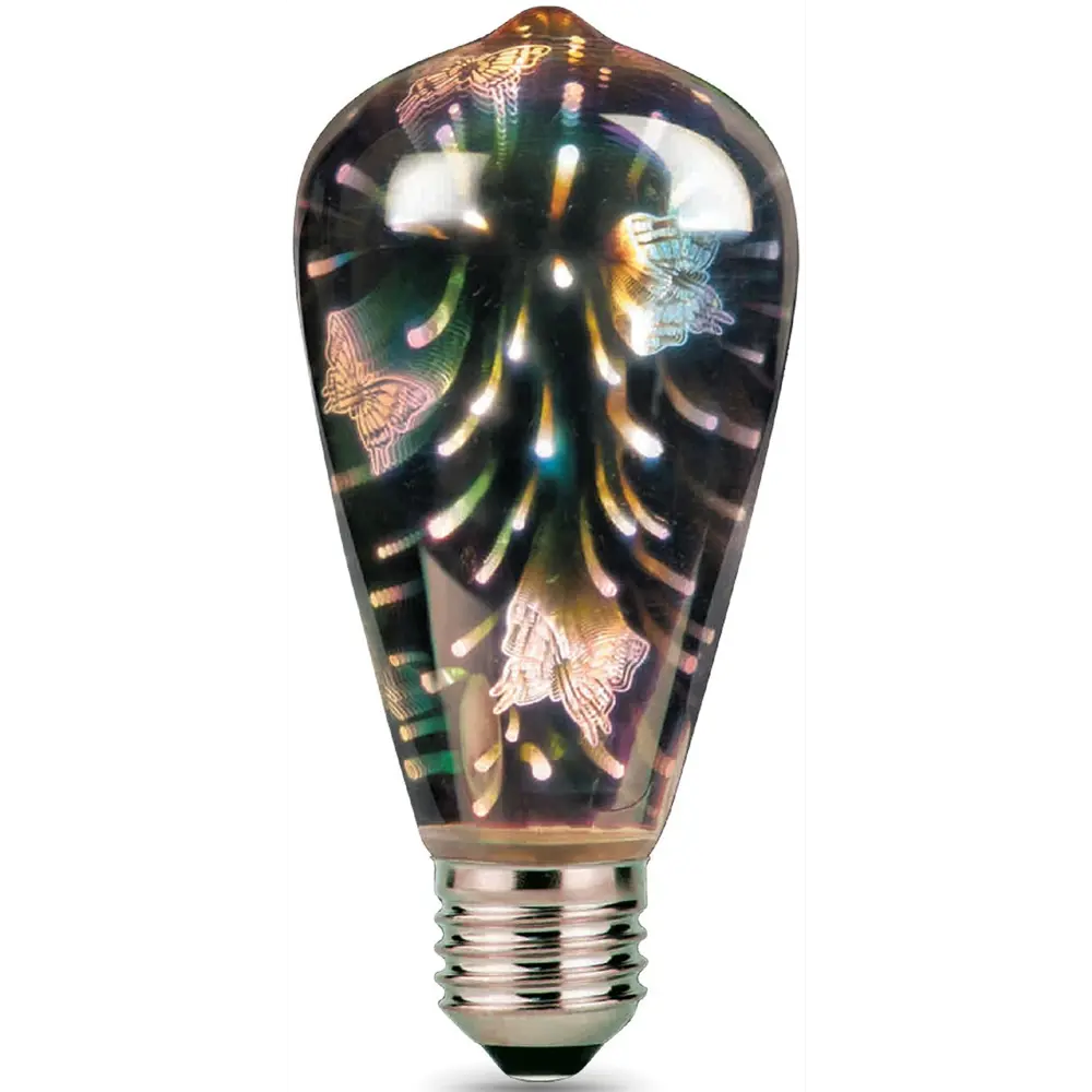 Фото 2 Лампа светодиодная Gauss Filament ST64 Е27 4 Вт Butterfly-3D Фото 2 Лампа светодиодная Gauss Filament ST64 Е27 4 Вт Butterfly-3D