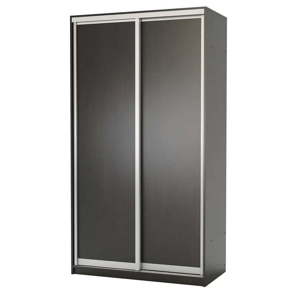 Фото 2 Шкаф-купе 220x130x60 см 4 полки ЛДСП цвет венге